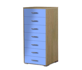 Συρταριέρα παιδική 7 συρτ.60cm δρυς-σιέλ