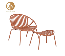 NADIN ΠΟΛΥΘΡΟΝΑ SET 2ΤΕΜ TERRACOTTA 80x61.5x73