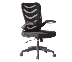 BF2945 Πολυθρόνα Γραφείου Mesh Μαύρο - Ύφασμα Μαύρο