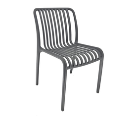 MODA-Ν Καρέκλα Στοιβαζόμενη PP, Απόχρωση Γκρι