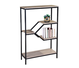 Ραφιέρα Μέταλλο Βαφή Μαύρο, Απόχρωση Sonoma