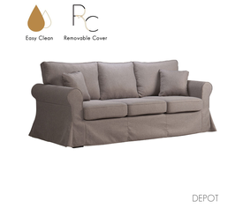 ASHLEY ΚΑΝΑΠΕΣ 3ΘΕΣΙΟΣ ΜΕ ΑΠΟΣΥΡΟΜΕΝΟ ΚΑΦΕ ΑΝΟΙΧΤΟ 215x85x95