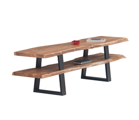 LIZARD Έπιπλο TV Μέταλλο Βαφή Μαύρο, Ξύλο Ακακία Φυσικό