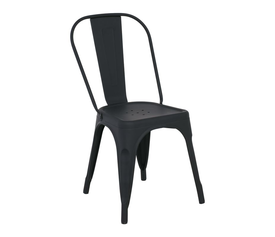 RELIX Καρέκλα Στοιβαζόμενη, Μέταλλο Βαφή Μαύρο Extra Matte