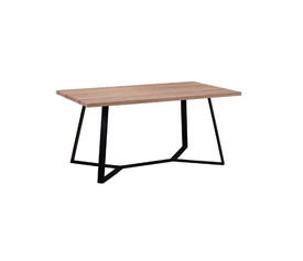 HANSON Τραπέζι Κουζίνας Τραπεζαρίας, Μέταλλο Βαφή Μαύρο, Sonoma