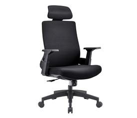 BF8900 Πολυθρόνα Γραφείου Διευθυντή, Mesh Μαύρο, Ύφασμα Μαύρο