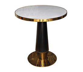 OLIVE Τραπέζι Βαφή Μαύρο-Gold, Επιφάνεια Sintered Stone White Marble