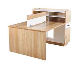 WORKSTATION Γραφείο - Σταθμός Εργασίας 2 Θέσεων, Melamine Απόχρωση Sonoma-Άσπρο