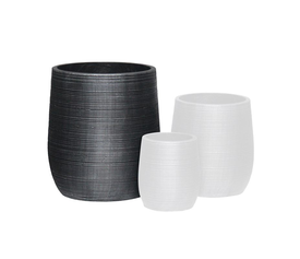 FLOWER POT-16 Φ45x50cm, Cement Απόχρωση Anthracite