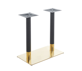 FLASH Βάση Τραπεζιού Μακρόστενη Μέταλλο Βαφή Μαύρο-Χρυσό (17,00 Kg)
