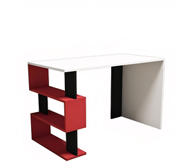 Γραφείο AIGINA Λευκό/Κόκκινο/Μαύρο 120x60x75cm
