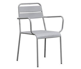 BRIO Πολυθρόνα-Pro Στοιβαζόμενη, Μέταλλο Βαφή Cool Grey 4C