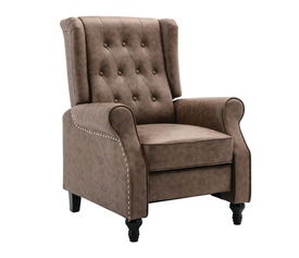 CHESTER Relax Πολυθρόνα Μπερζέρα Σαλονιού, Καθιστικού Ύφασμα Απόχρωση Antique Καφέ