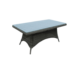 MONTANA Τραπέζι Dining Κήπου-Βεράντας ALU, Φ5mm Round Wicker Grey Brown