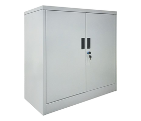 ΝΤΟΥΛΑΠΙ Δίφυλλο - 2 Ράφια Εσωτερικά - Μέταλλο Βαφή Γκρι