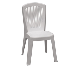 VERONIKA Καρέκλα Τραπεζαρίας Κήπου Στοιβαζόμενη, PP Απόχρωση Άσπρο