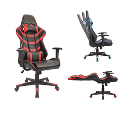 BF9050 Gaming Πολυθρόνα Γραφείου, Ανάκλιση Πλάτης έως 90°, Pu Μαύρο - Κόκκινο