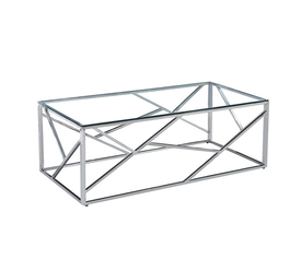 BONSAI COFFEE TABLE ΑΣΗΜΙ ΔΙΑΦΑΝΟ 120x60x40