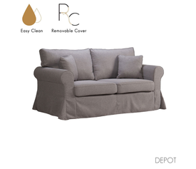 ASHLEY ΚΑΝΑΠΕΣ 2ΘΕΣΙΟΣ ΜΕ ΑΠΟΣΥΡΟΜΕΝΟ ΓΚΡΙ 173x85x95