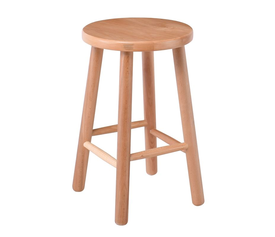 ΟΞΙΑ Σκαμπό Βοηθητικό Στρογγυλό, Λούστρο Φυσικό