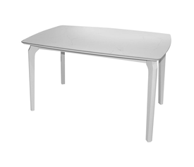 DALIN Τραπέζι Τραπεζαρίας- Κουζίνας, Ξύλο Άσπρο-Επιφάνεια Sintered Stone White Marble