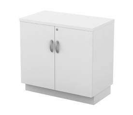 ΝΤΟΥΛΑΠΙ Χαμηλό Γραφείου Δίφυλλο με 2 Ράφια, Απόχρωση Άσπρο