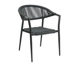 Πολυθρόνα Oggi με Γκρι σχοινί 55.5 x 59 x 78.5