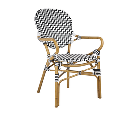 Πολυθρόνα Parisian Λευκό και Μαύρο 59 x 63 x 94