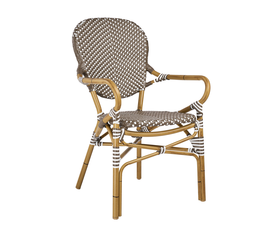 Πολυθρόνα Parisian Λευκό και Μόκα 59 x 63 x 94