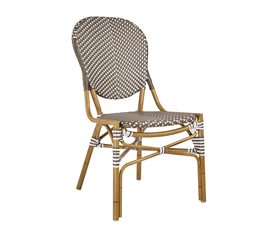 Καρέκλα Parisian-C Λευκό και Μόκα 51 x 62 x 95