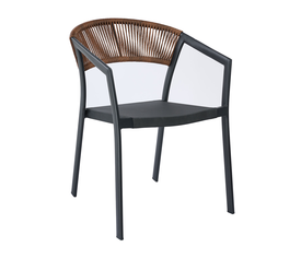 Πολυθρόνα Beluga Καφέ με Μαύρο Σκελετό 56 x 60 x 80