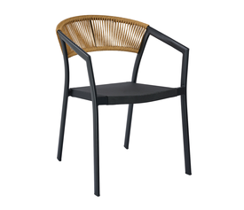 Πολυθρόνα Beluga Φυσικό με Μαύρο Σκελετό 56 x 60 x 80