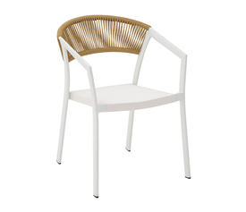 Πολυθρόνα Beluga Φυσικό με Λευκό Σκελετό 56 x 60 x 80