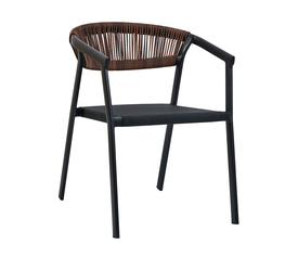 Πολυθρόνα Cactus-TX καφέ με μαύρο σκελετό 57 x 64.5 x 76