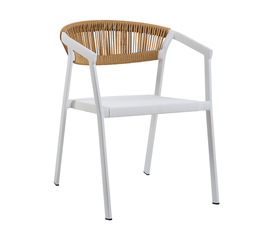 Πολυθρόνα Cactus-TX φυσικό με λευκό σκελετό 57 x 64.5 x 76