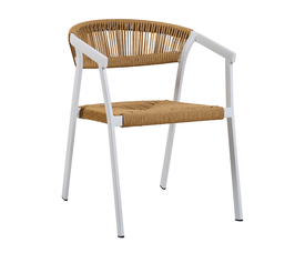 Πολυθρόνα Cactus φυσικό με λευκό σκελετό 57 x 64.5 x 76