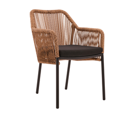 Πολυθρόνα Ipanema Φυσικό με Μαύρο Σκελετό 56 x 63 x 81