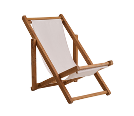 Σεζλόνγκ Luna φυσικό με μπεζ πανί 62 x 87-94 x 78,5-88