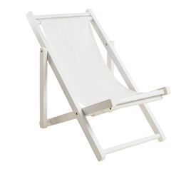 Πολυθρόνα LUNA λευκό με λευκό πανί 62 x 87-94 x 78,5-88