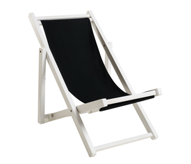 Πολυθρόνα LUNA λευκό με μαύρο πανί 62 x 87-94 x 78,5-88