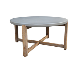 UBUD COFFEE TABLE CEMENT ΦΥΣΙΚΟ ΣΚΟΥΡΟ 81x81x40