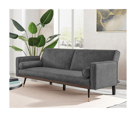 CLICK Καναπές - Κρεβάτι Σαλονιού - Καθιστικού, Ύφασμα Suede Γκρι