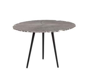 LEAF 60 SIDE TABLE NICKEL ΜΑΥΡΟ 60x60x41