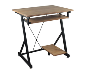 UNIT Γραφείο Η/Υ Μέταλλο Βαφή Μαύρο, Melamine Απόχρωση Sonoma