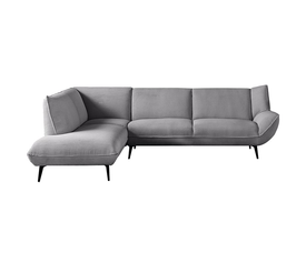 EMERALD Καναπές Σαλονιού Δεξιά Γωνία, Ύφασμα Κοτλέ Γκρι