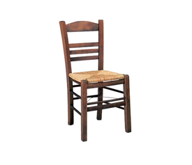 ΣΙΦΝΟΣ Καρέκλα Οξιά Βαφή Εμποτισμού Καρυδί, Κάθισμα Ψάθα