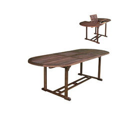 GARDEN Τραπέζι Επεκτεινόμενο Oval, Ξύλο Acacia