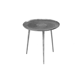 ZEN 48 SIDE TABLE NICKEL ROUGH ANTIQUE 48x48x47.5