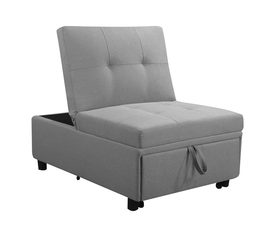IMOLA Καρέκλα - Κρεβάτι Σαλονιού - Καθιστικού, Ύφασμα Ανοιχτό Γκρι
