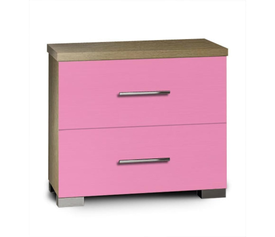 Κομοδίνο παιδικό με 2 συρτάρια ροζ